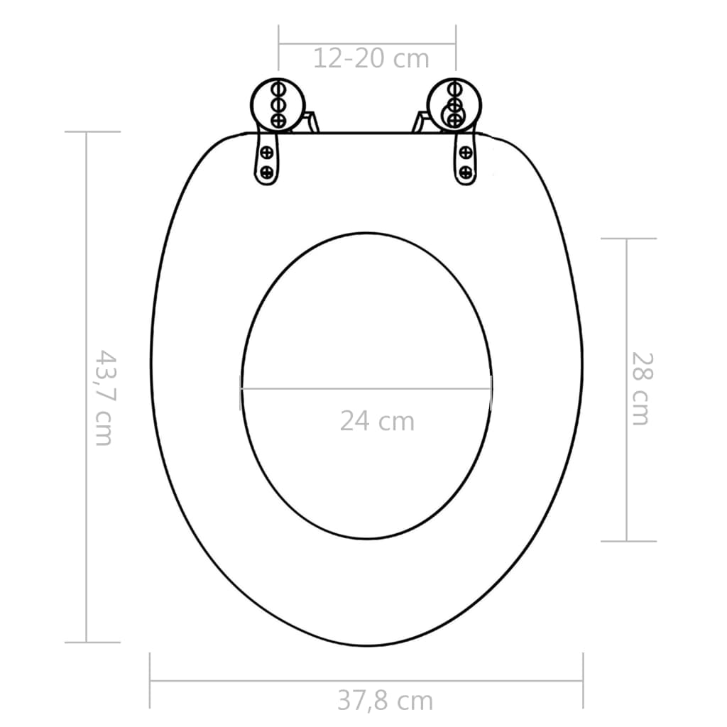 WC-istuin soft close kannella MDF posliinikuvio - Sisustajankoti.fi