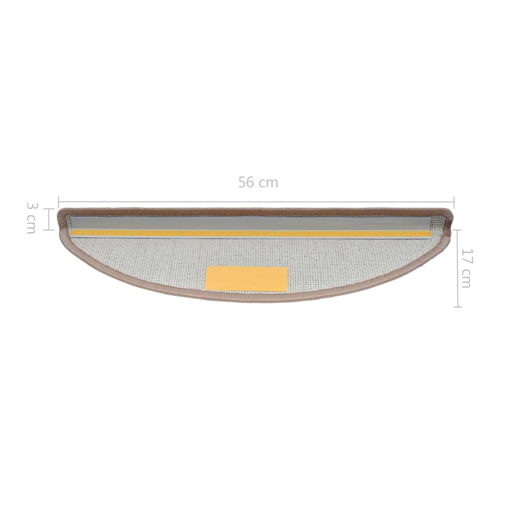 Porrasmatot 15 kpl vaaleanruskea 56 x 17 x 3 cm - Sisustajankoti.fi
