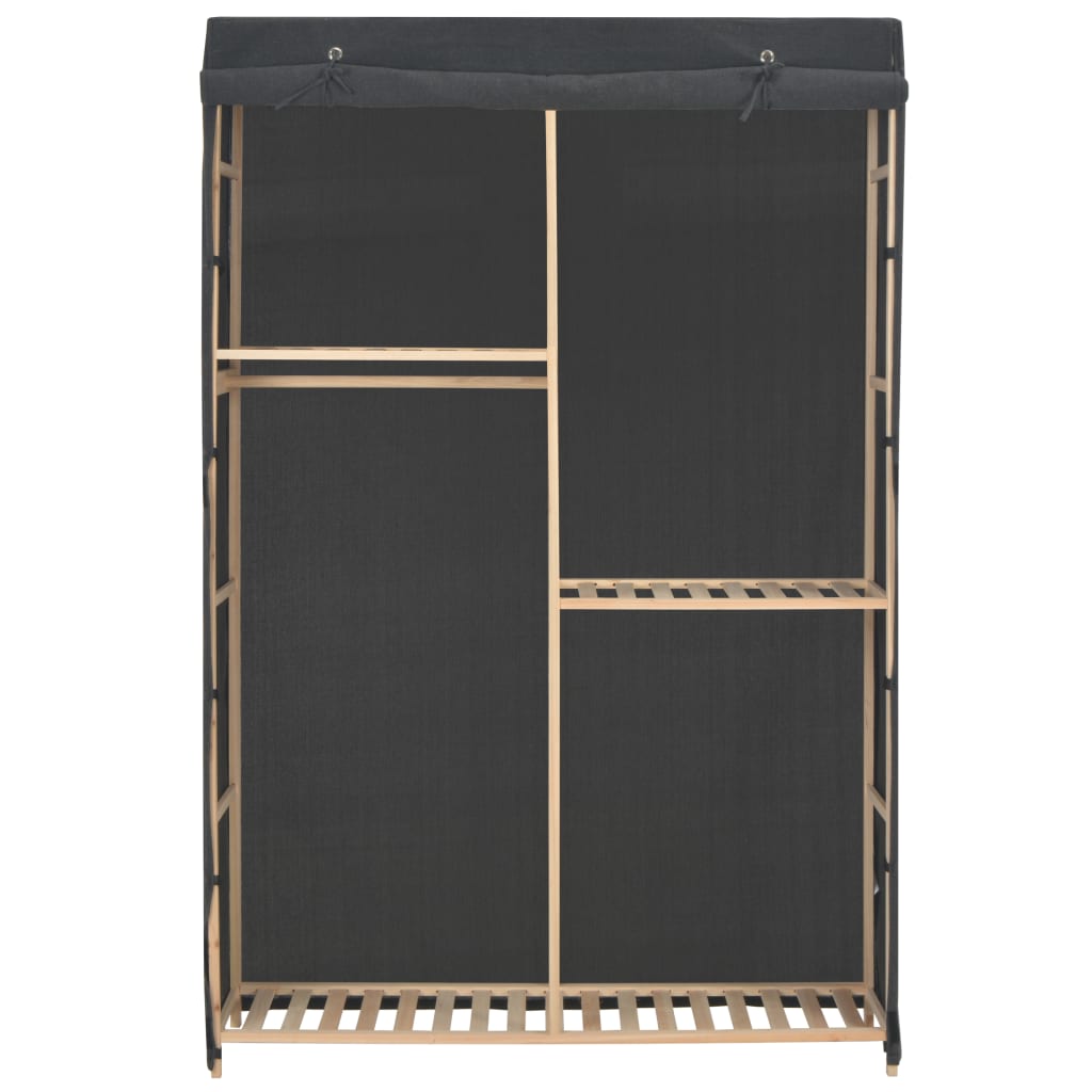 3-kerroksinen Vaatekaappi harmaa 110x40x170 cm kangas - Sisustajankoti.fi