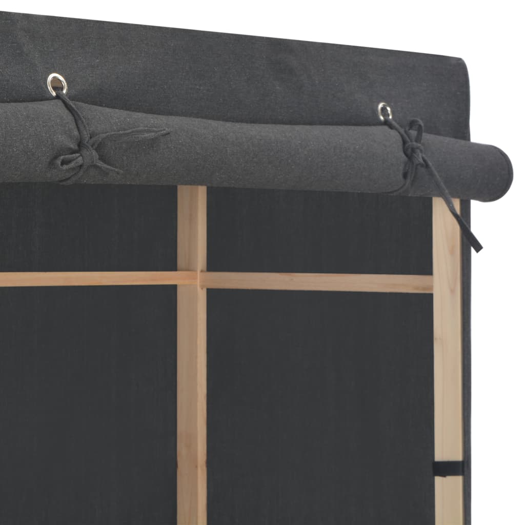 3-kerroksinen Vaatekaappi harmaa 110x40x170 cm kangas - Sisustajankoti.fi