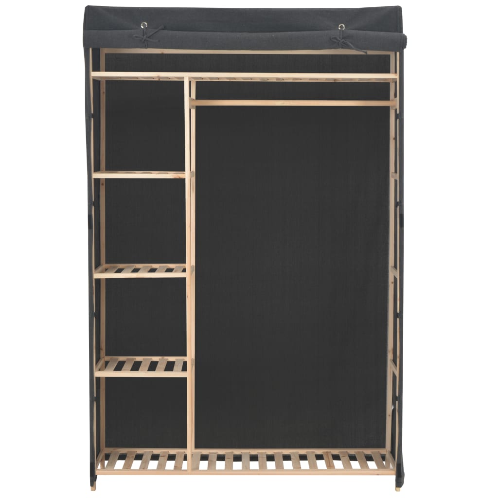 Vaatekaappi harmaa 110x40x170 cm kangas - Sisustajankoti.fi