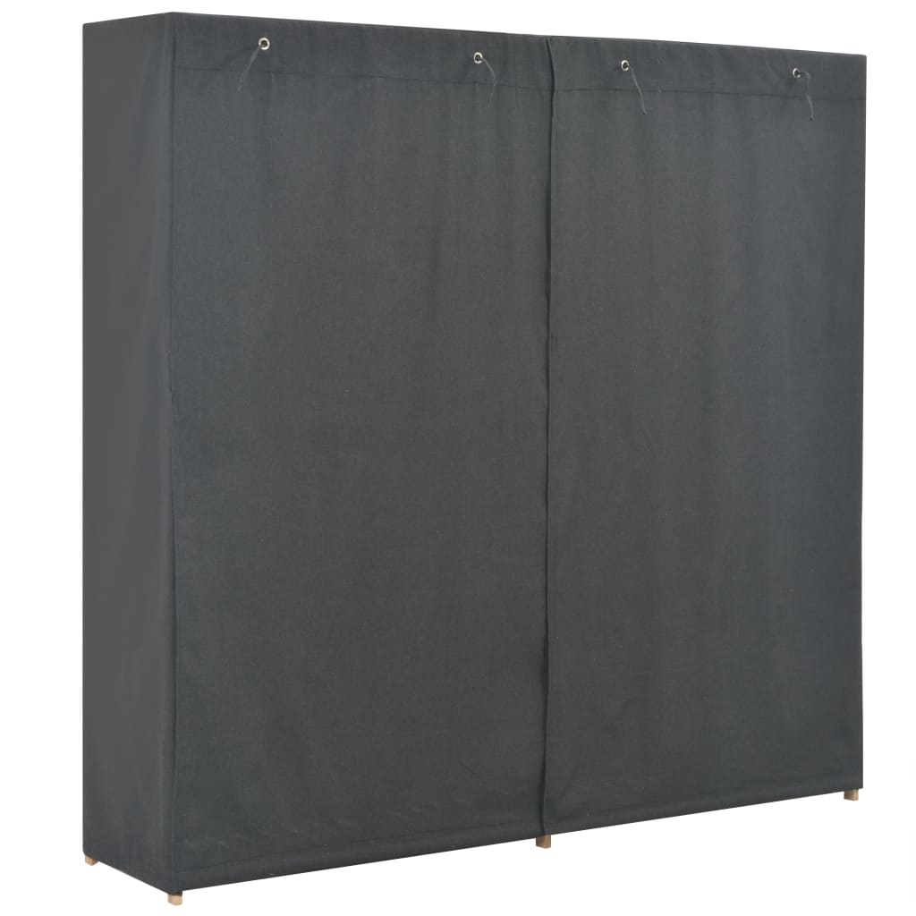 Vaatekaappi harmaa 200x40x170 cm kangas - Sisustajankoti.fi
