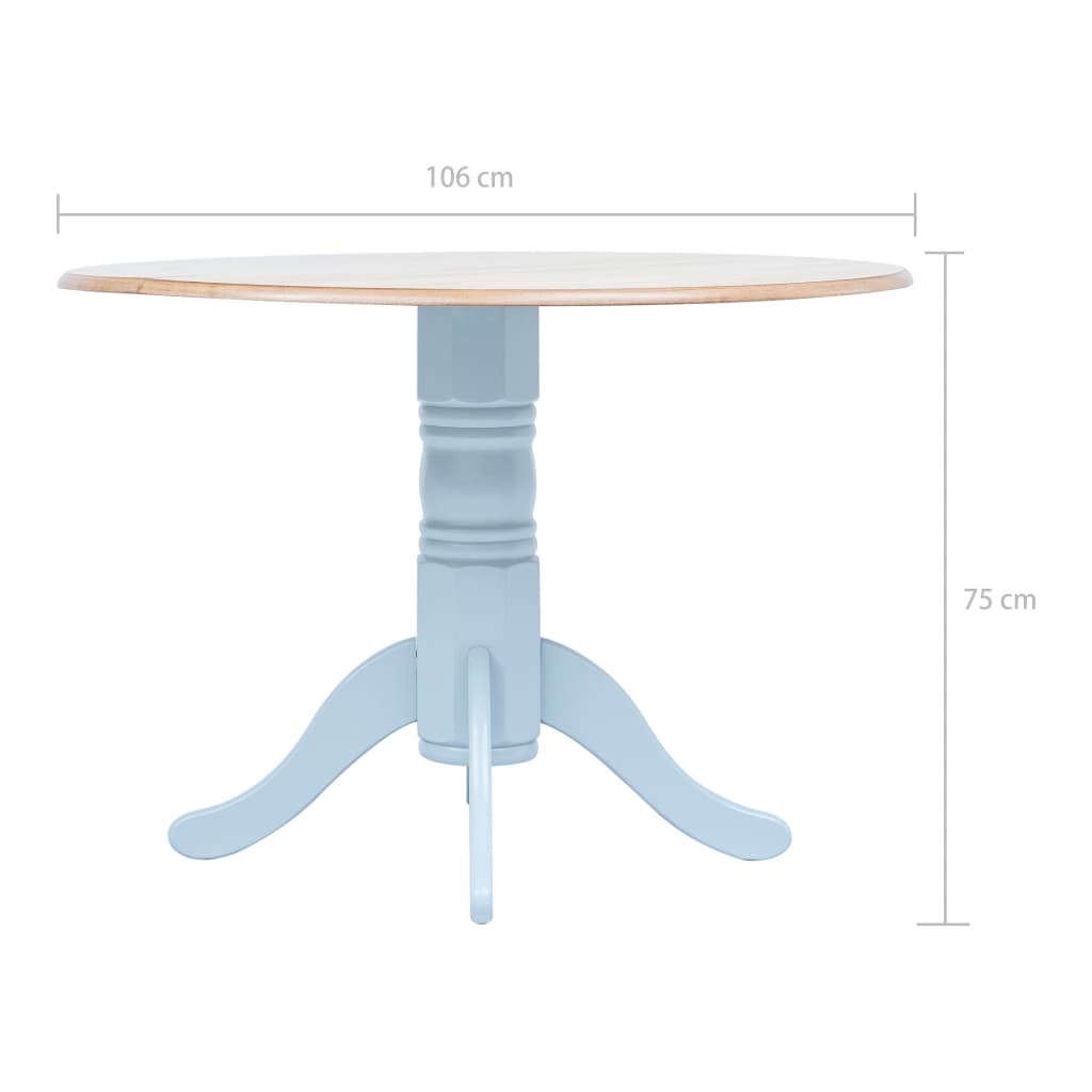 Ruokapöytä harmaa ja ruskea 106 cm kumipuu - Sisustajankoti.fi