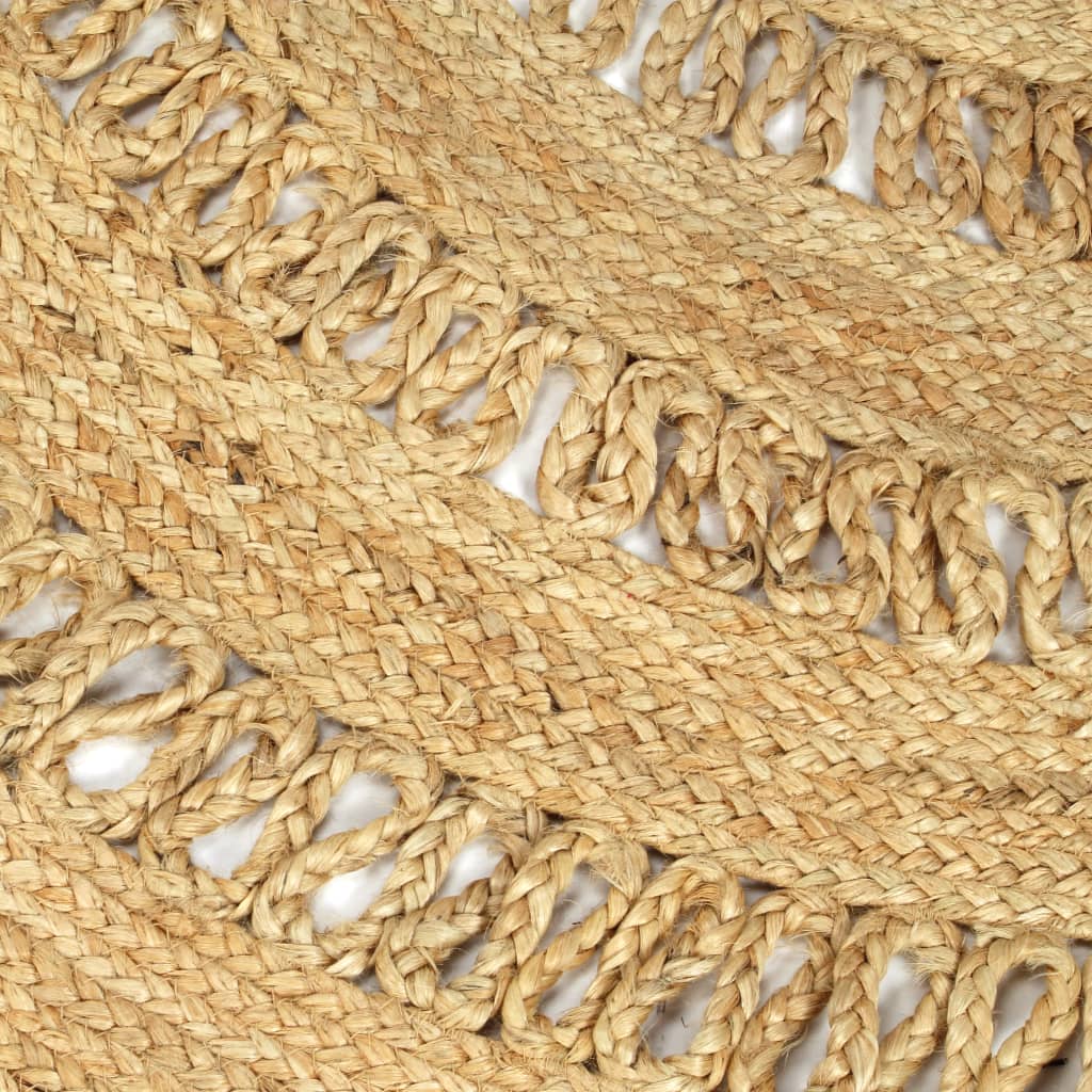 Käsintehty matto punottu juutti 90 cm - Sisustajankoti.fi