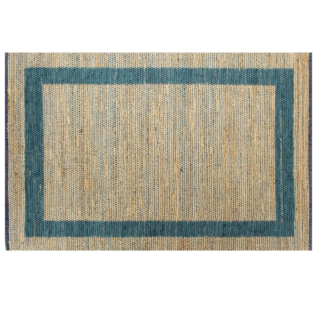 Käsintehty juuttimatto sininen 80x160 cm - Sisustajankoti.fi
