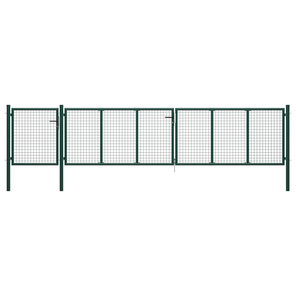 Puutarhaportti teräs 500x100 cm vihreä - Sisustajankoti.fi