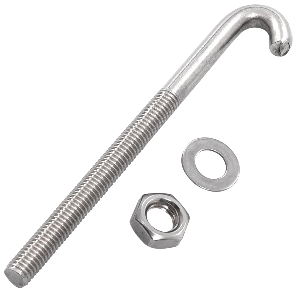 Ankkuroitu J-pultti mutteri ja aluslevy M8x120 mm 25 sarjaa - Sisustajankoti.fi