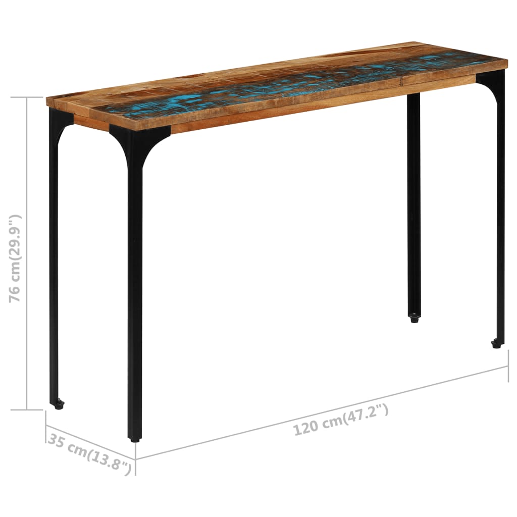 Sivupöytä 120x35x76 cm kierrätetty puu - Sisustajankoti.fi