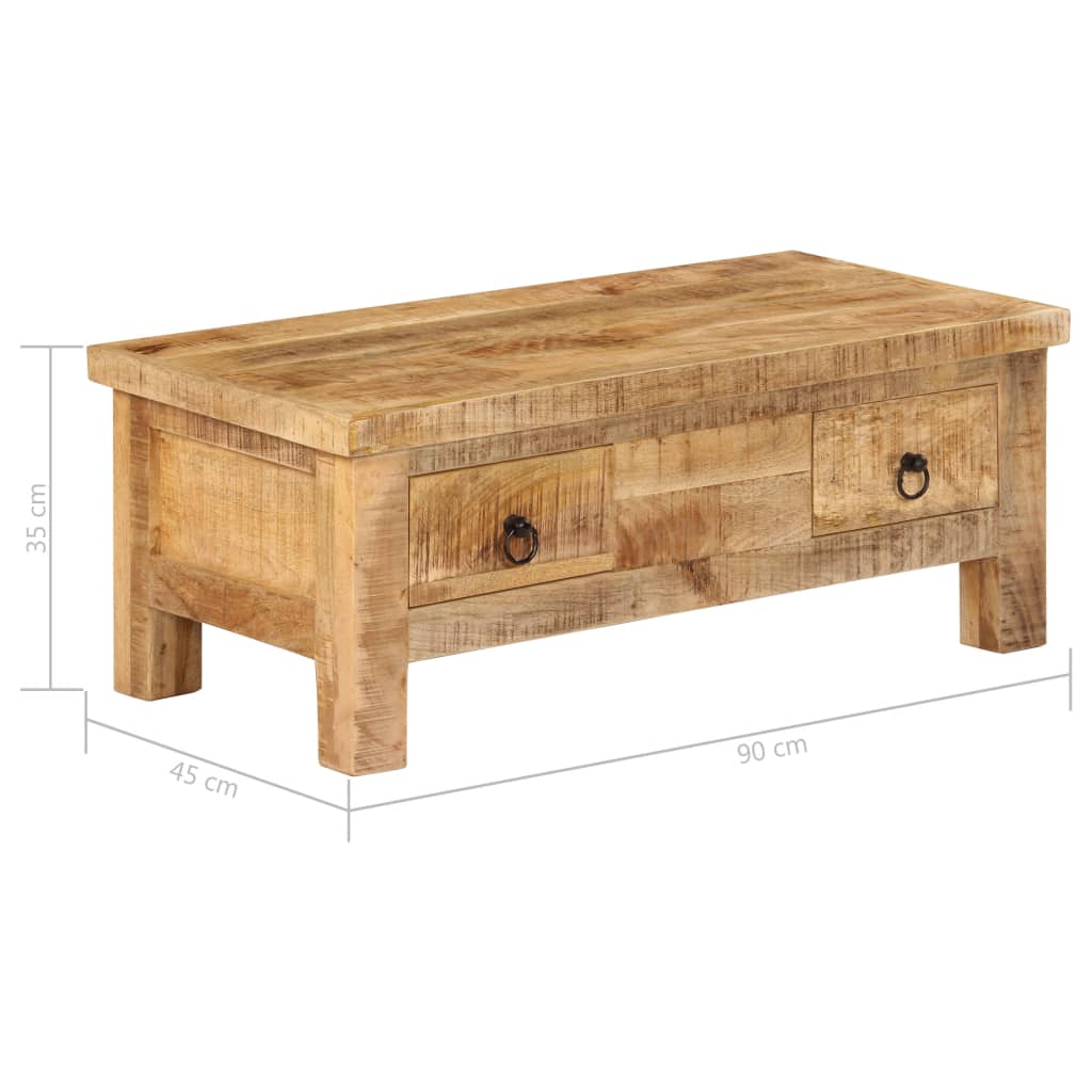 Sohvapöytä 90x45x35 cm täysi mangopuu - Sisustajankoti.fi