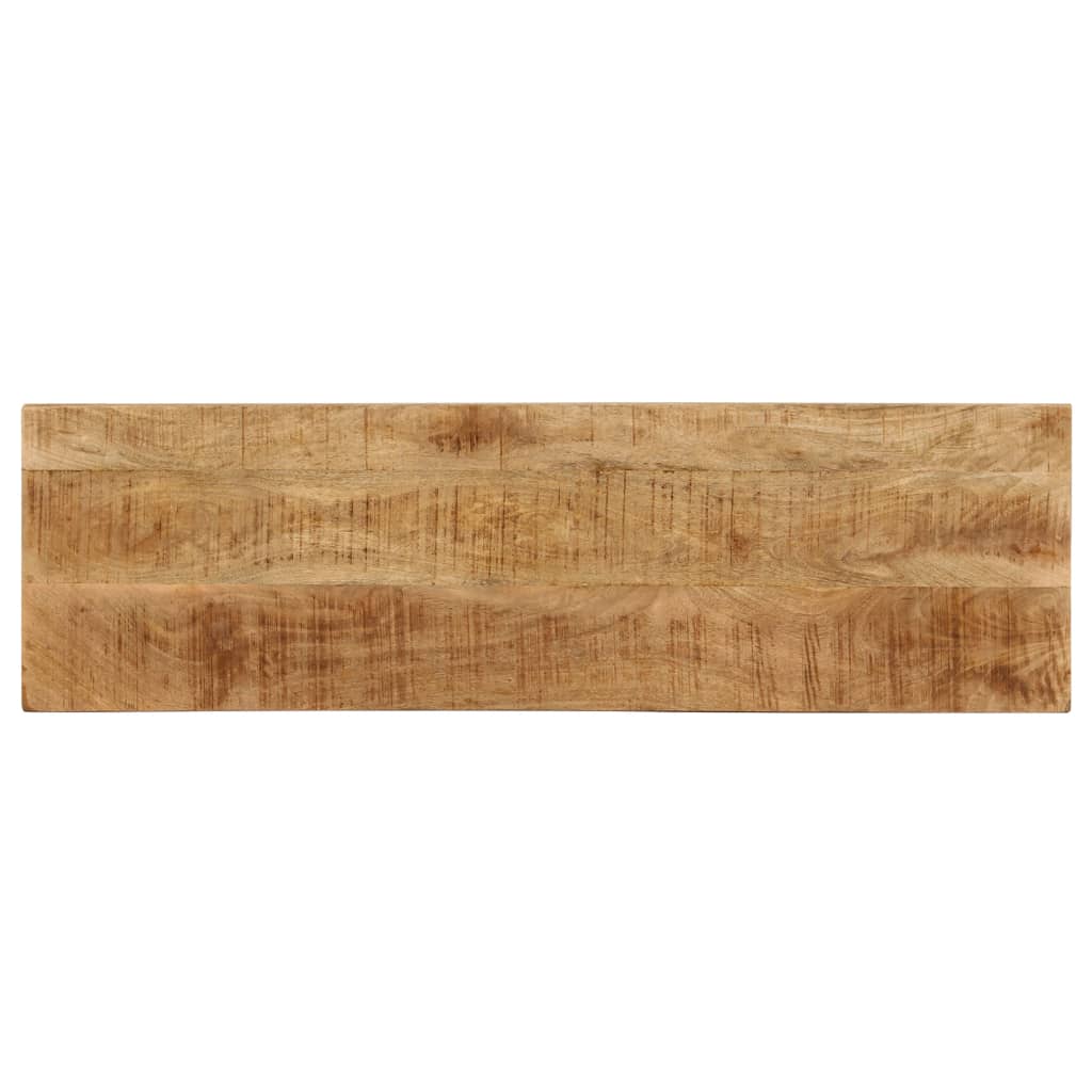Sivupöytä 120x35x76 cm täysi mangopuu ja teräs - Sisustajankoti.fi