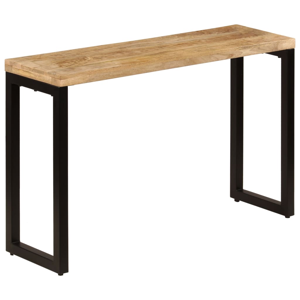 Sivupöytä 120x35x76 cm täysi mangopuu ja teräs - Sisustajankoti.fi