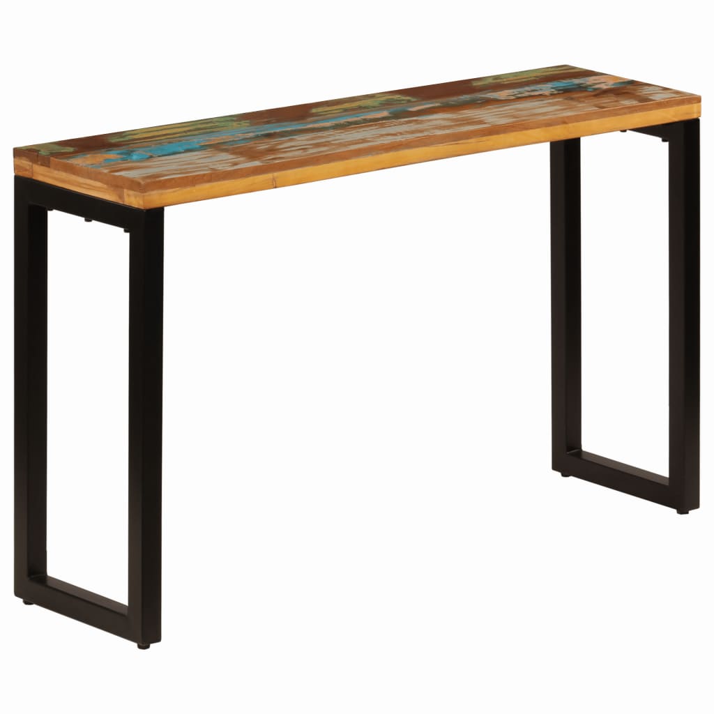 Sivupöytä 120x35x76 cm kierrätetty puu ja teräs - Sisustajankoti.fi