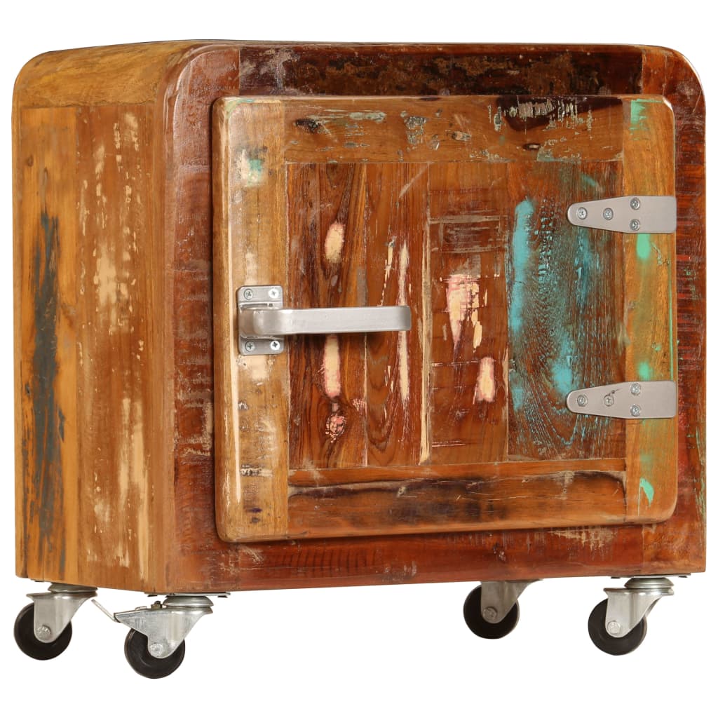 Yöpöytä 50x30x50 cm täysi kierrätetty puu - Sisustajankoti.fi