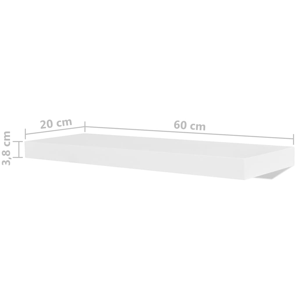 Seinähyllyt 4 kpl valkoinen 60 cm - Sisustajankoti.fi