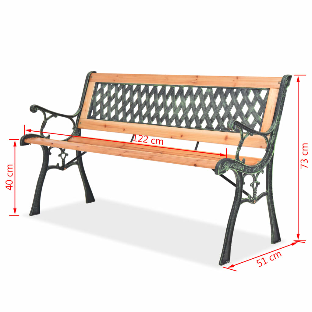 Puutarhapenkki 122 cm puu - Sisustajankoti.fi