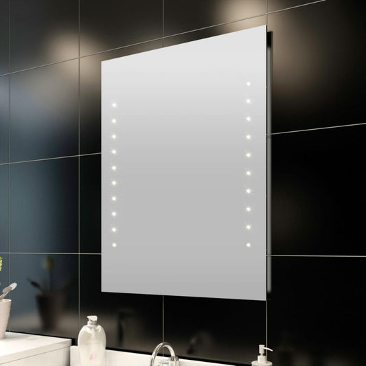 Kylpyhuoneen Peili LED Valoilla 60 x 80 cm - Sisustajankoti.fi