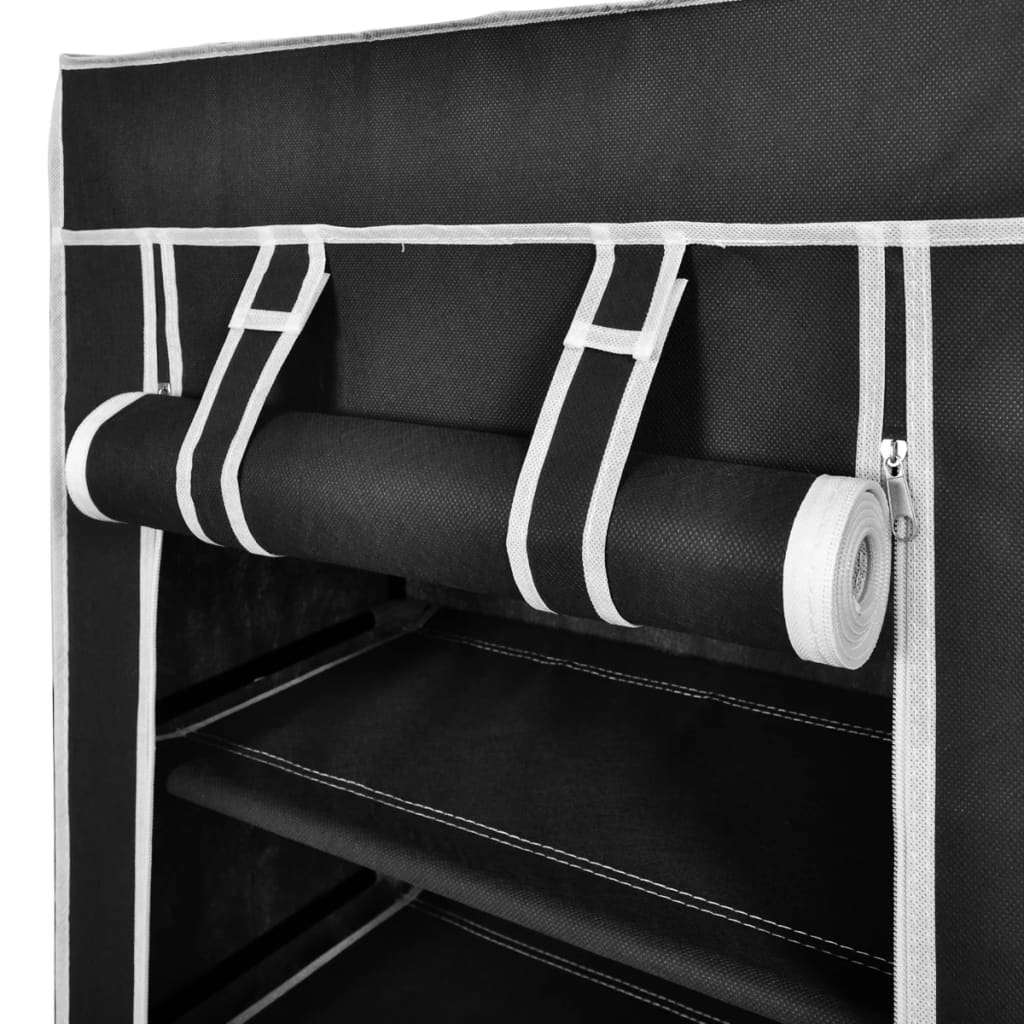 Kankainen Kenkäkaappi 58 x 28 x 106 cm Musta - Sisustajankoti.fi