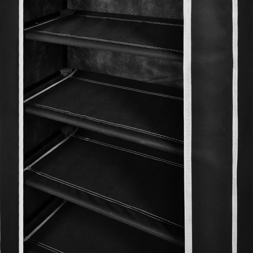 Kankainen Kenkäkaappi 58 x 28 x 106 cm Musta - Sisustajankoti.fi