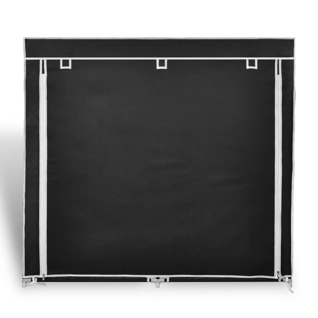 Kankainen kenkäkaappi ovella 115 x 28 x 110 cm musta - Sisustajankoti.fi