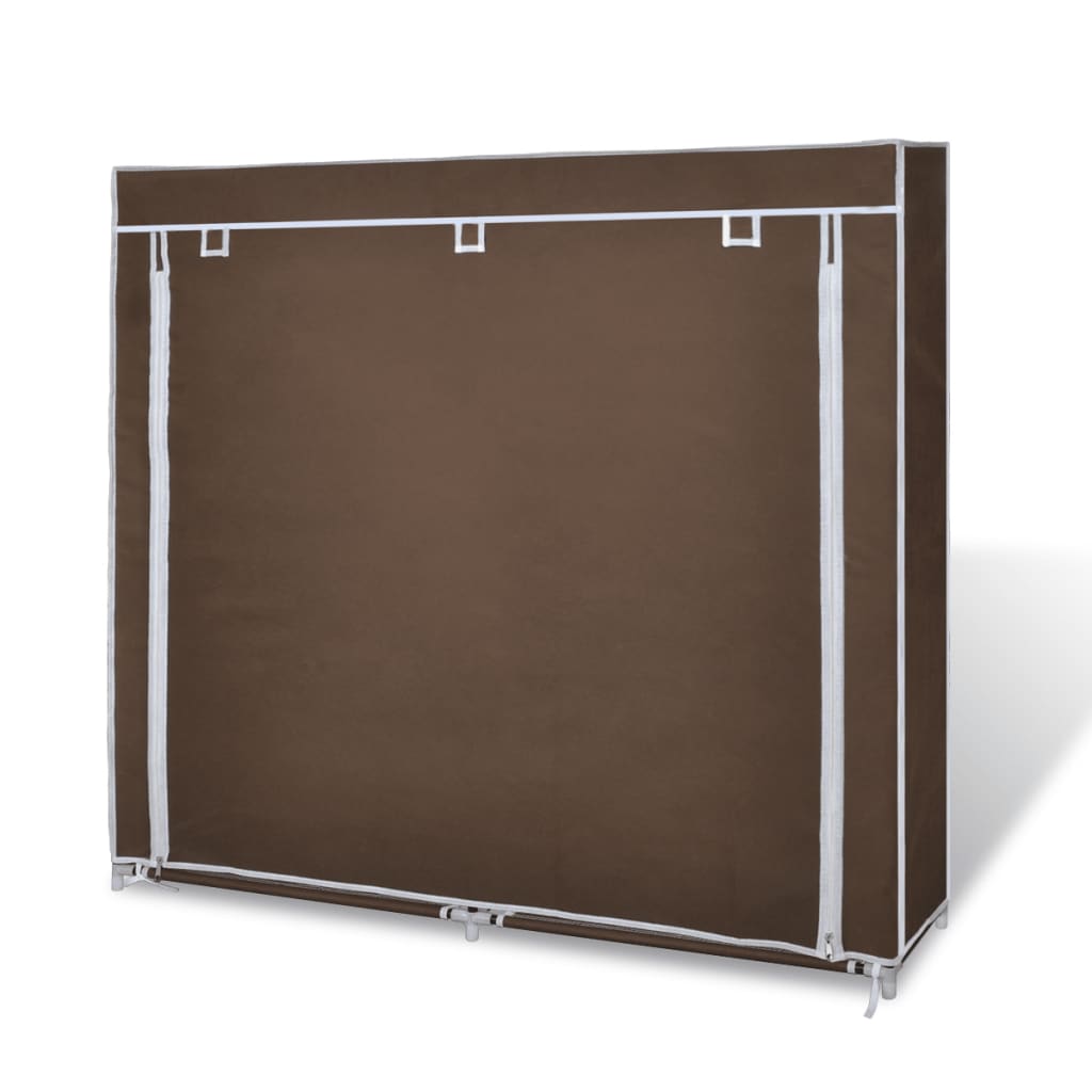 Kankainen kenkäkaappi ovella 115 x 28 x 110 cm ruskea - Sisustajankoti.fi