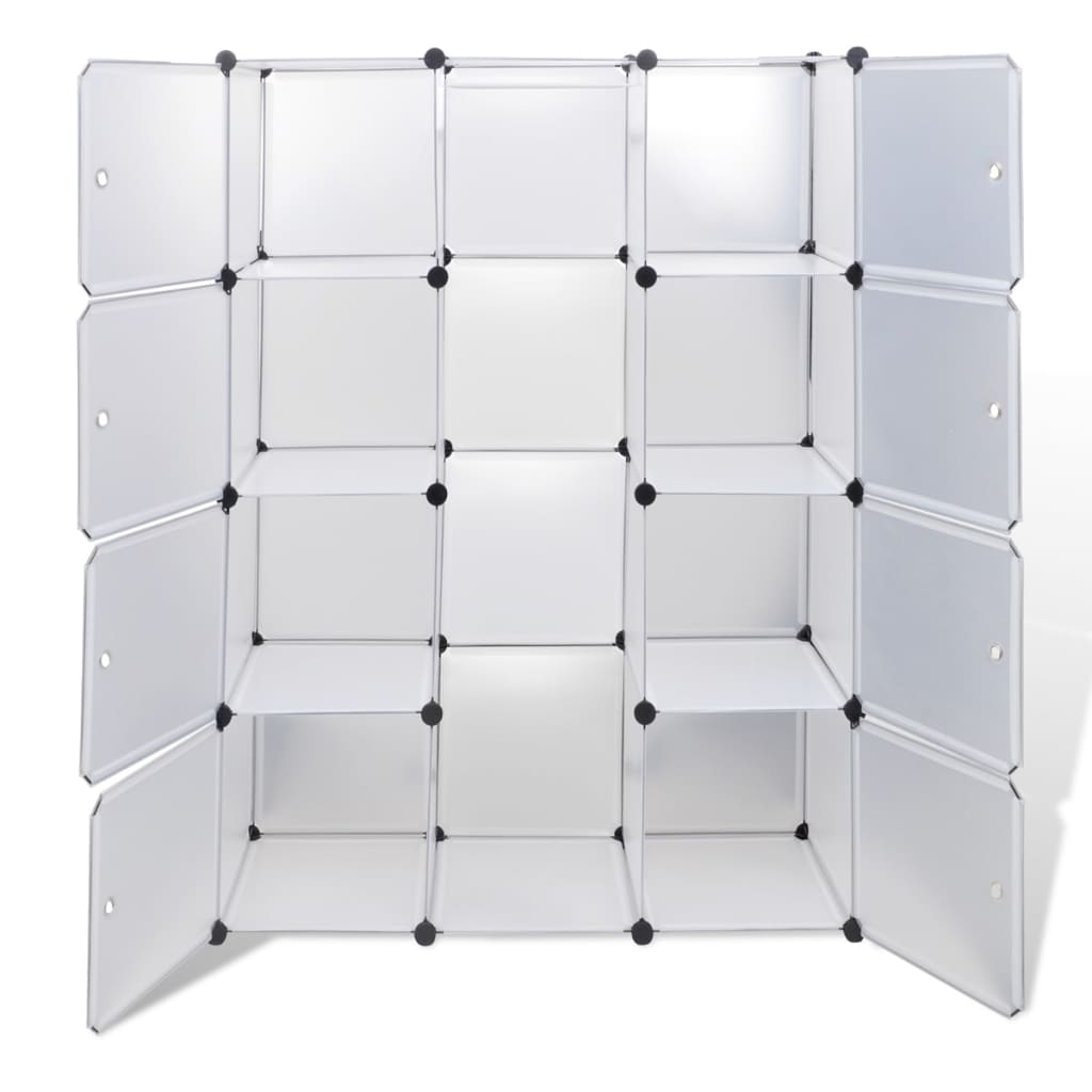 Moduulikaappi 9 lokeroa 37x115x150 cm valkoinen - Sisustajankoti.fi