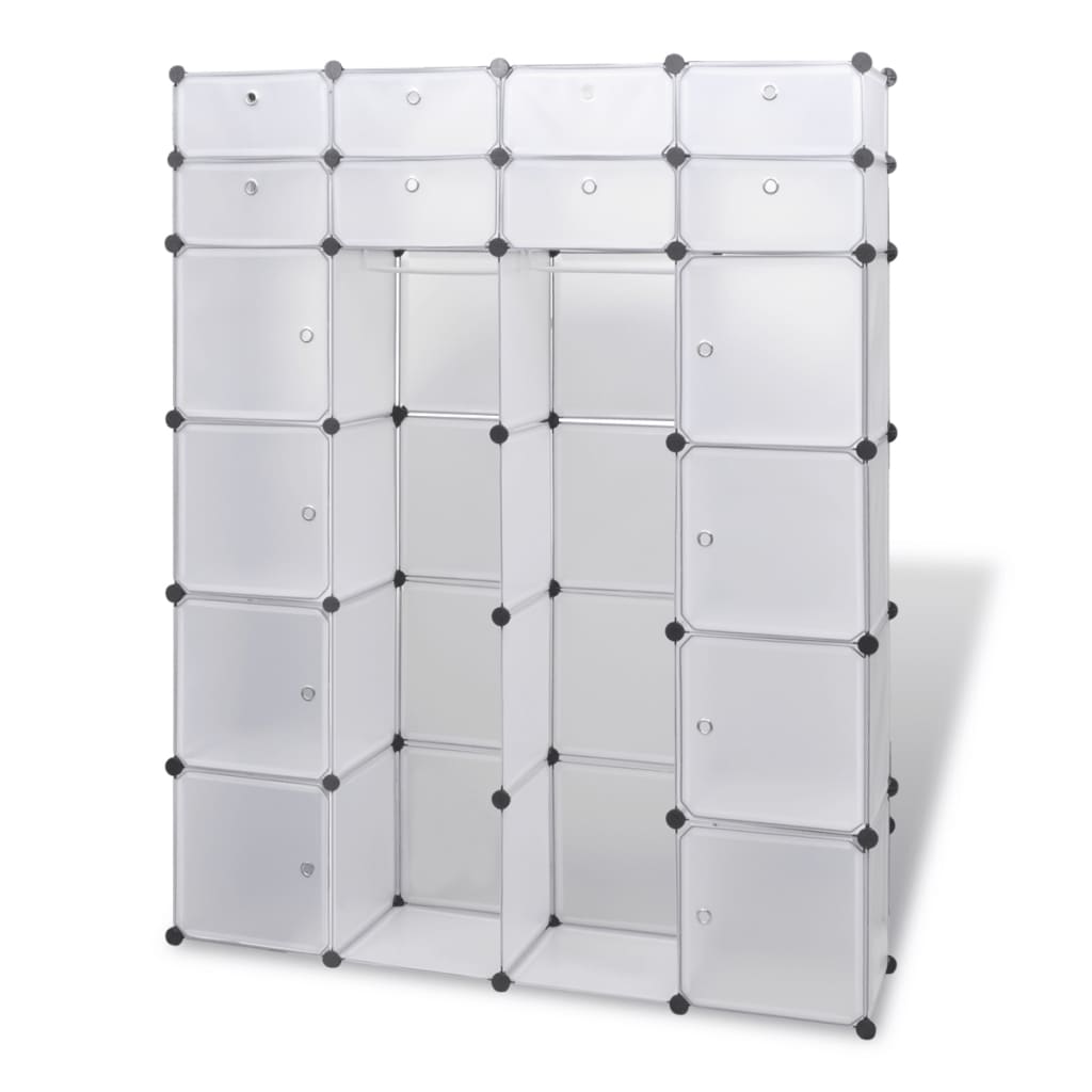 Moduulikaappi 18 lokeroa 37x146x180,5 cm valkoinen - Sisustajankoti.fi