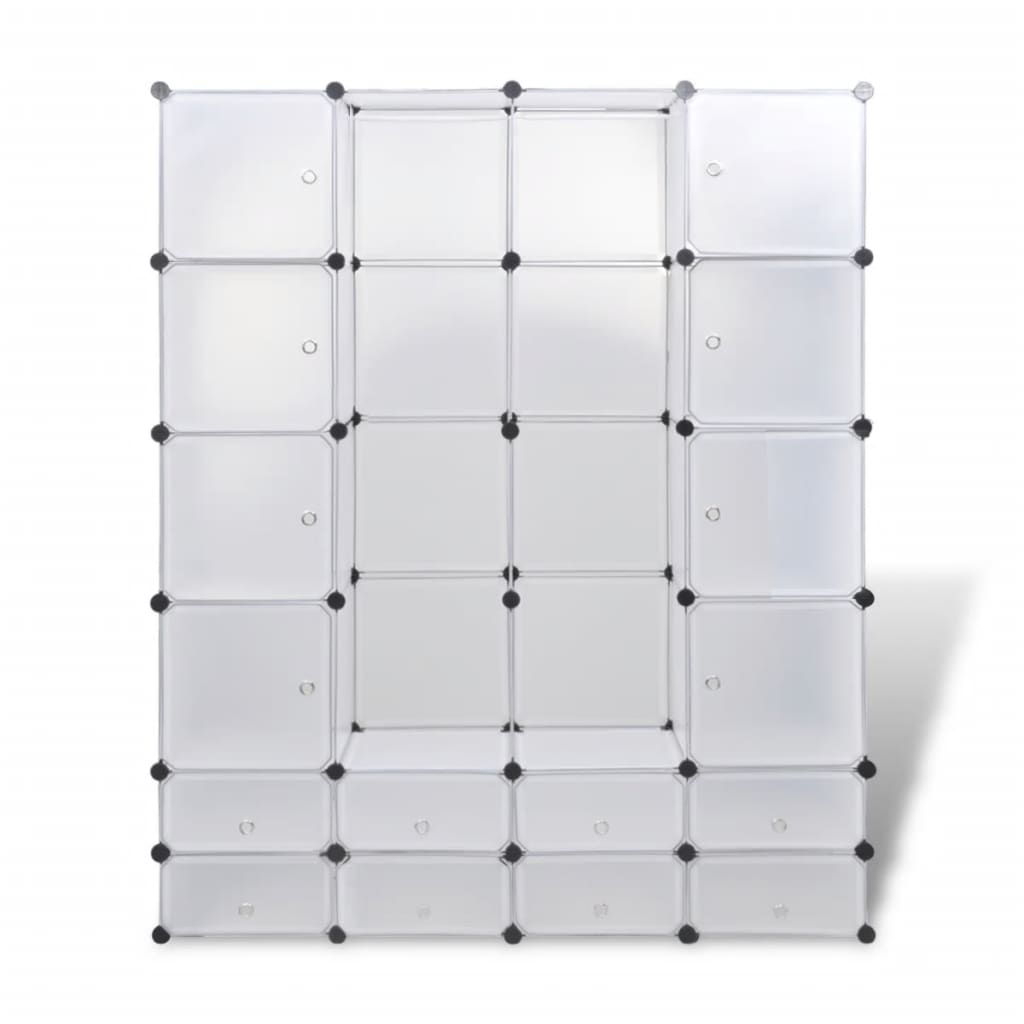 Moduulikaappi 18 lokeroa 37x146x180,5 cm valkoinen - Sisustajankoti.fi