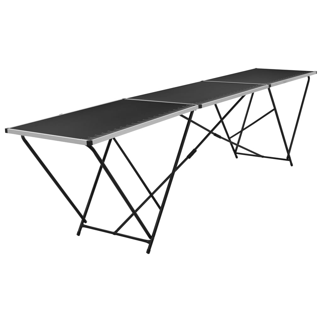 Taittuva tapetointipöytä MDF ja alumiini 300x60x78 cm - Sisustajankoti.fi