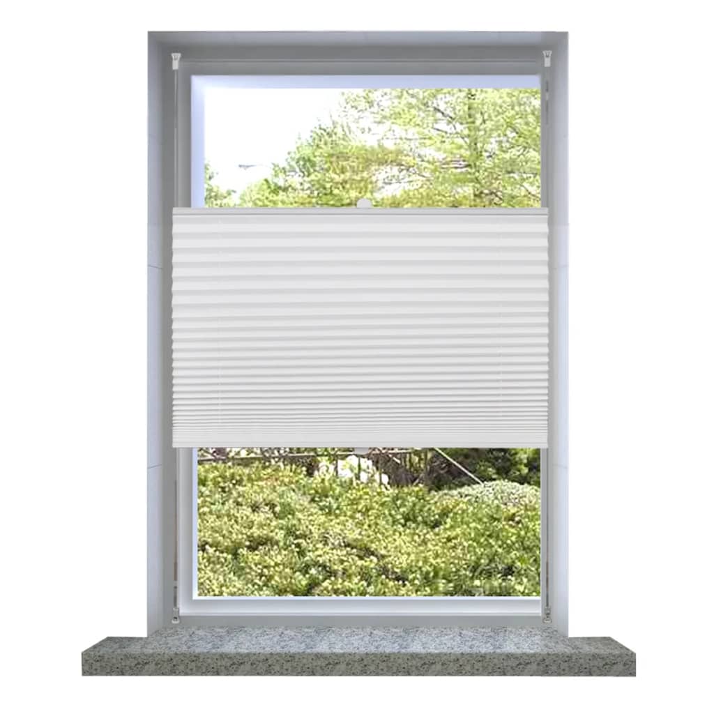 Plisse Kaihdin 100x100cm Valkoinen Laskosverhot - Sisustajankoti.fi