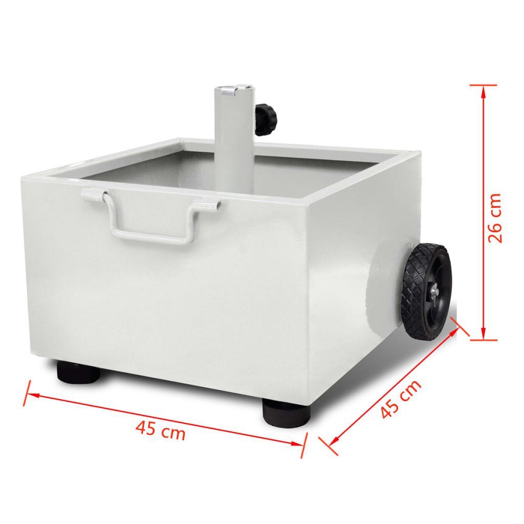 Päivänvarjoteline/kukkaruukku ulkotiloihin valkoinen - Sisustajankoti.fi