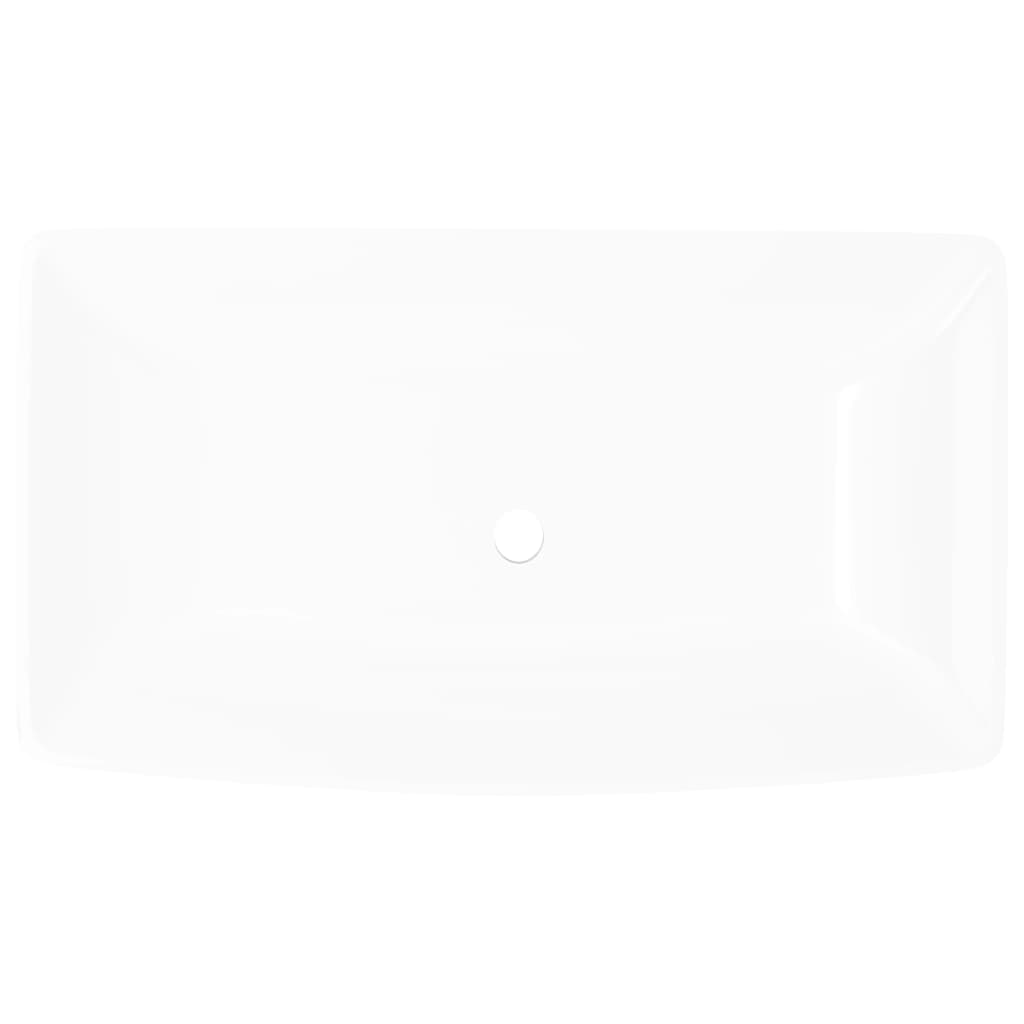 Ylellinen Keraaminen Pesuallas Neliö Lavuaari Valkoinen 71 x 39 cm - Sisustajankoti.fi