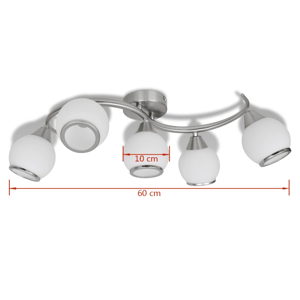 Kattovalaisin Lasivarjostimella Aaltoileva Runko 5:lle E14 Polttimolle - Sisustajankoti.fi