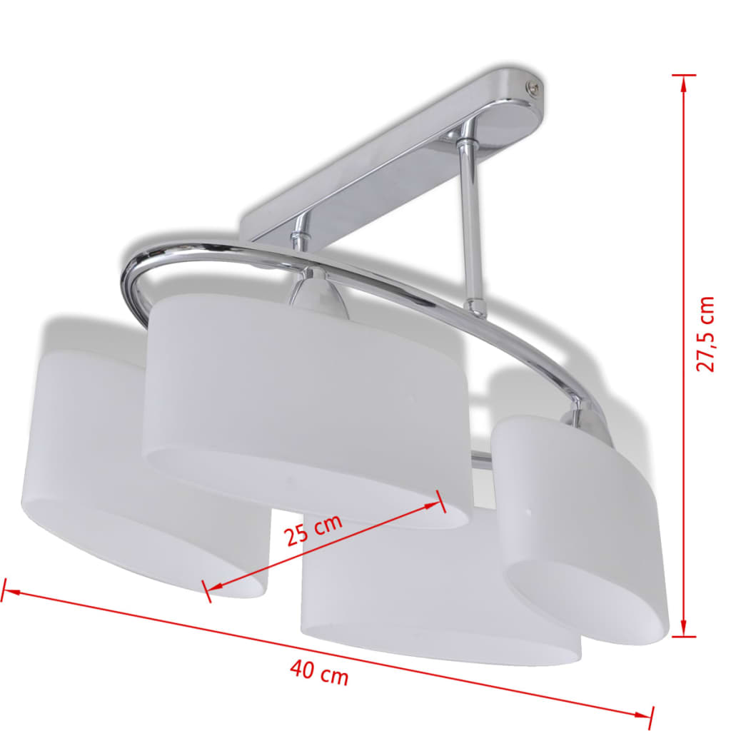 Kattovalaisin Lasisilla Varjostimilla 4 x E14 kanta - Sisustajankoti.fi