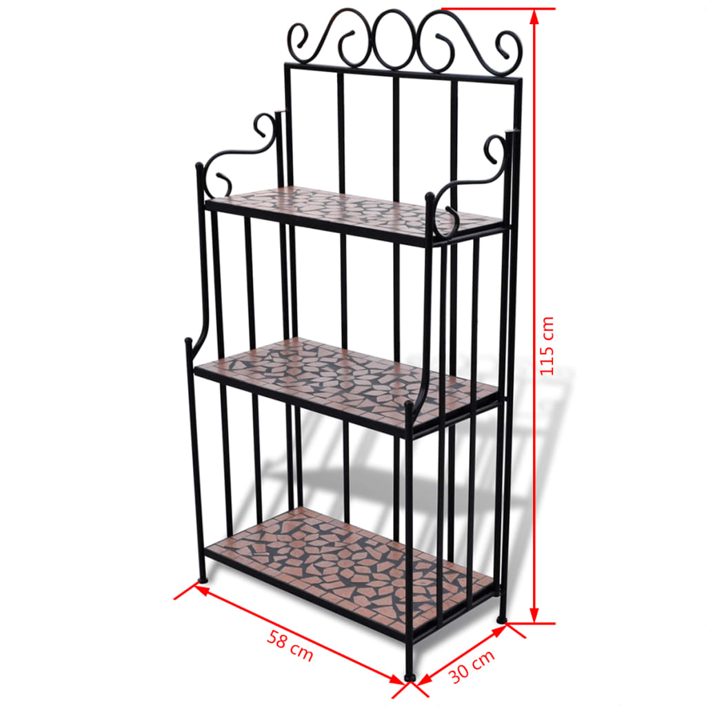 Kasviteline Kasvishylly Terrakotta Värinen Mosaiikkikuvio - Sisustajankoti.fi