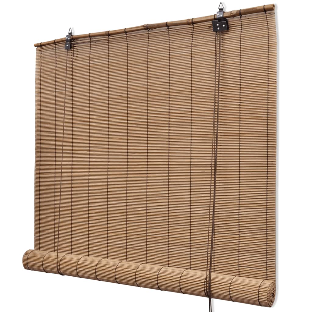 Ruskea Bambu rullaverho 80 x 160 cm - Sisustajankoti.fi