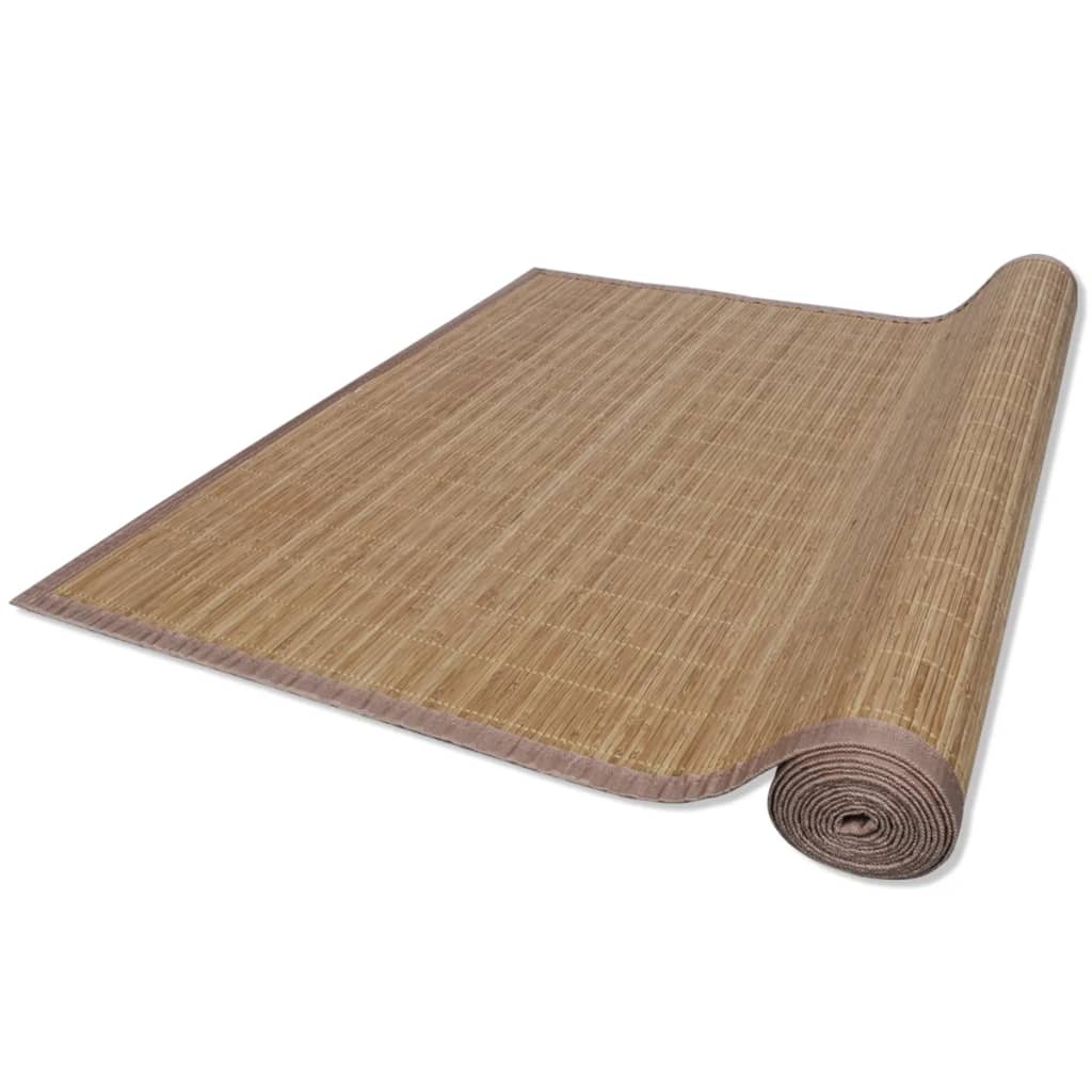 Ruskea Suorakaide Bambumatto 80 x 200 cm - Sisustajankoti.fi