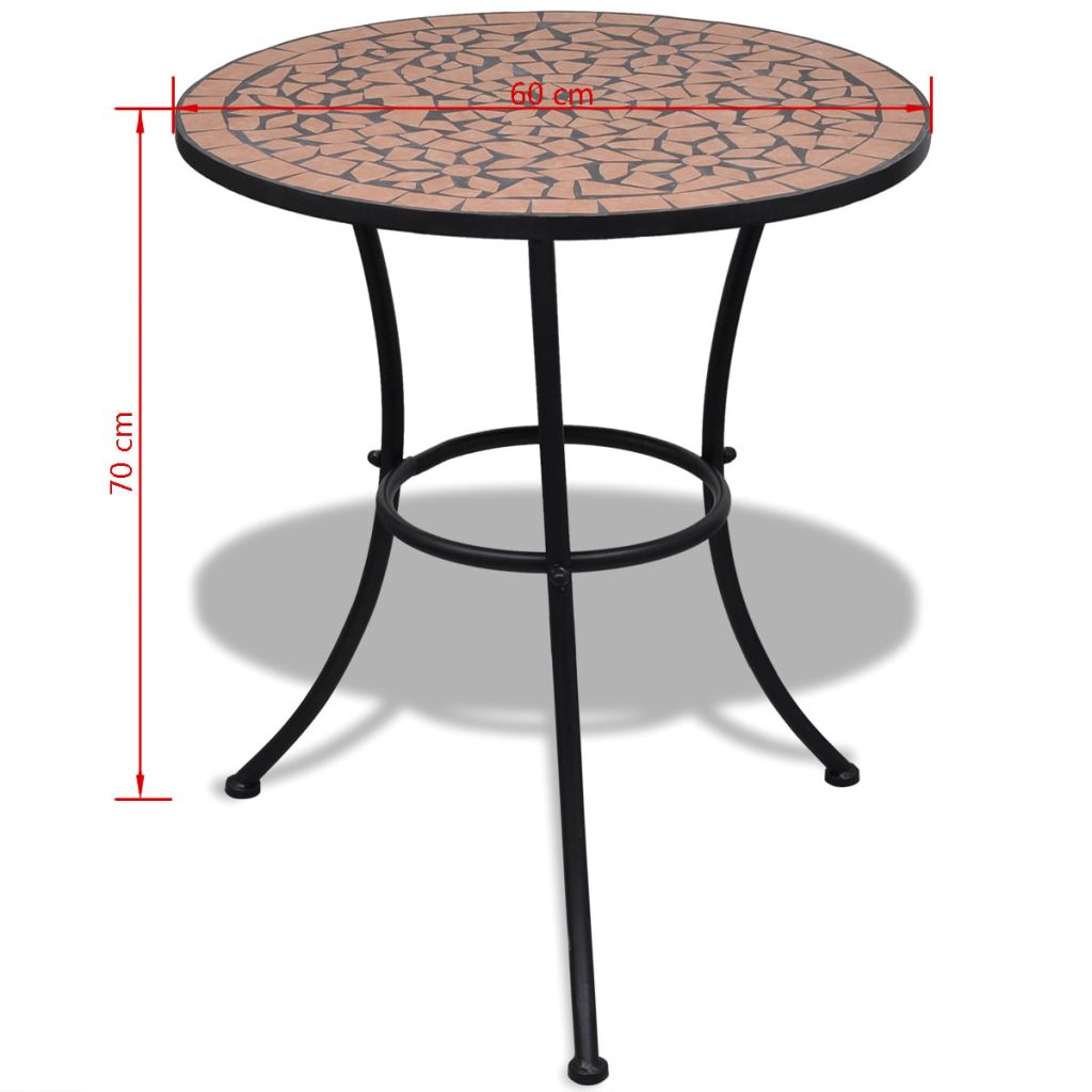 Bistropöytä terrakotta 60 cm mosaiikki - Sisustajankoti.fi