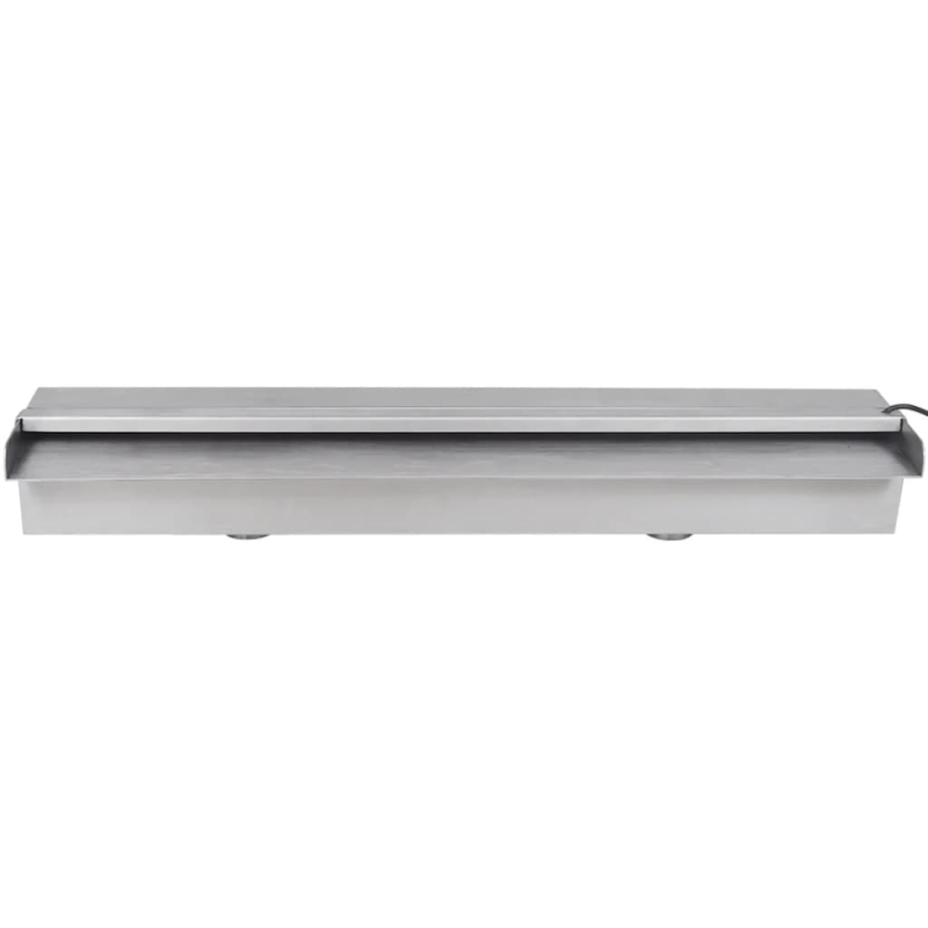 Suorakaide Uima-altaan Suihkulähde LED:llä Ruostumaton Teräs 60 cm - Sisustajankoti.fi