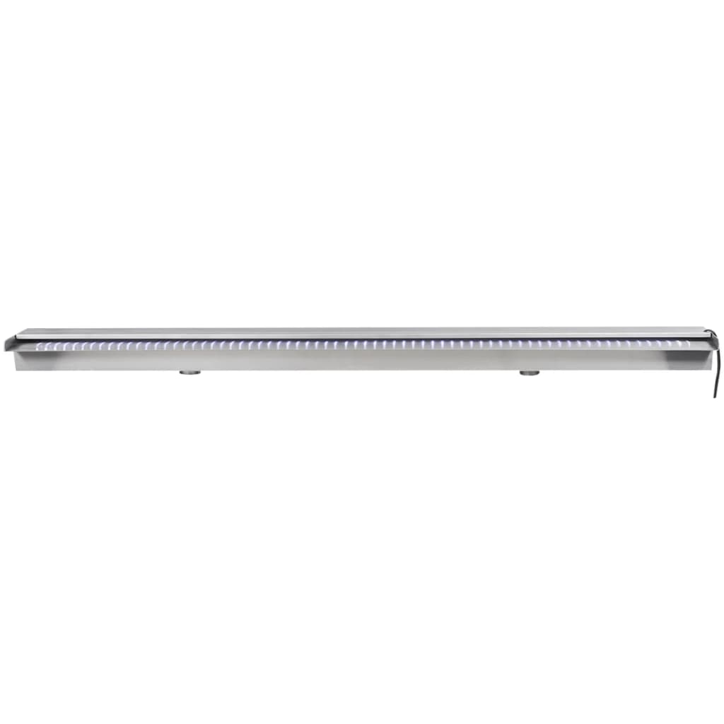 Suorakaide Uima-altaan Suihkulähde LED:llä Ruostumaton Teräs 150 cm - Sisustajankoti.fi