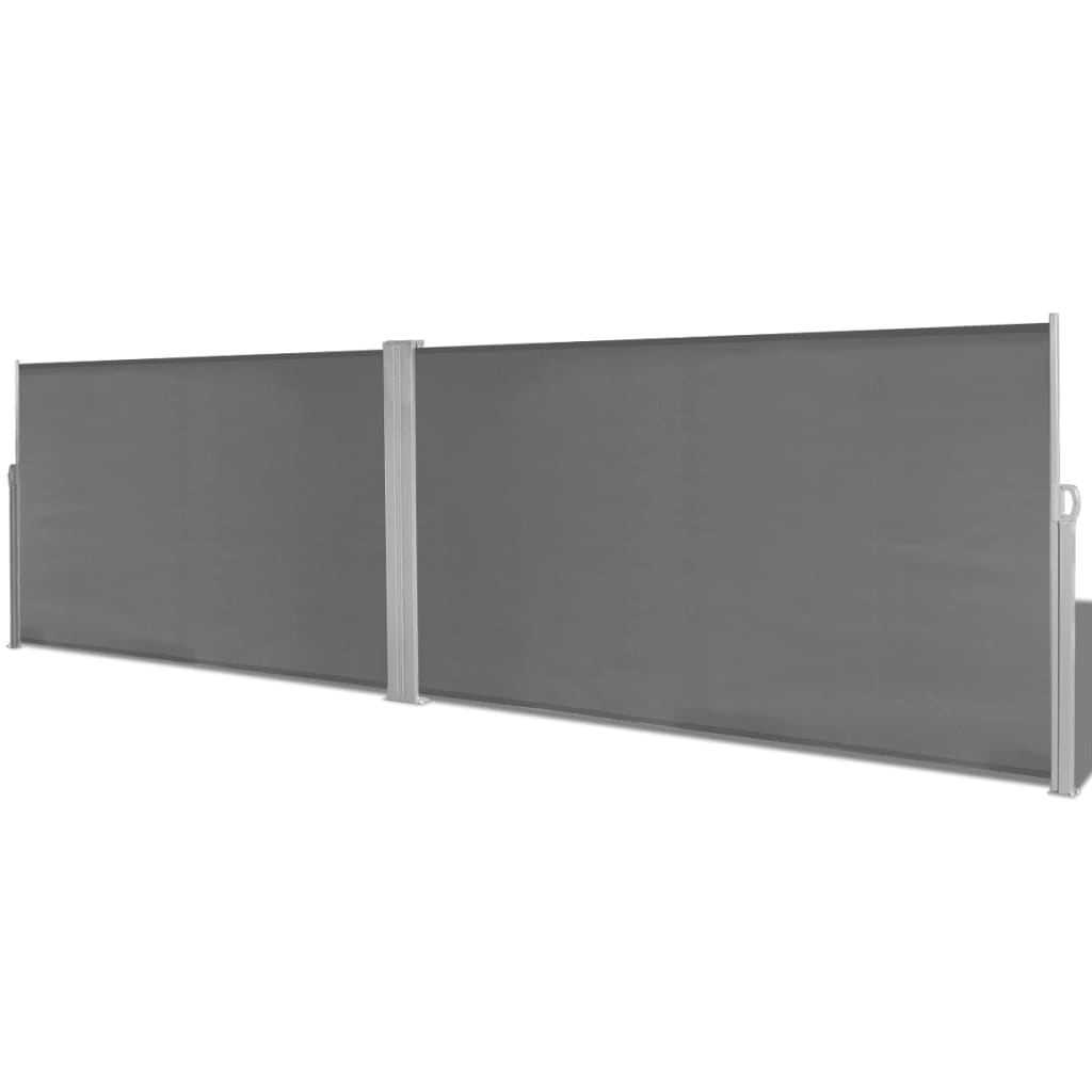 Sisäänvedettävä Sivumarkiisi 160x600 cm Harmaa - Sisustajankoti.fi