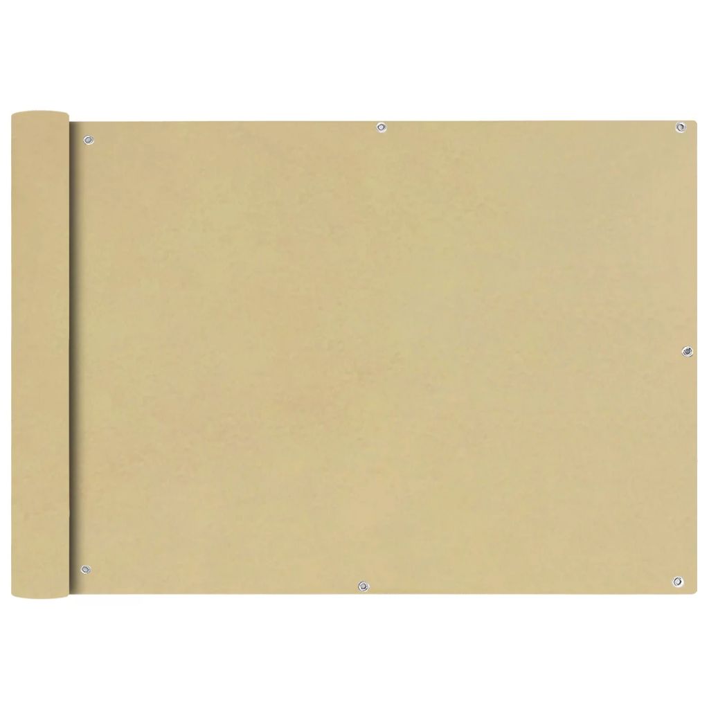 Parvekkeen suoja Oxford-kangas 75x400 cm Beige - Sisustajankoti.fi