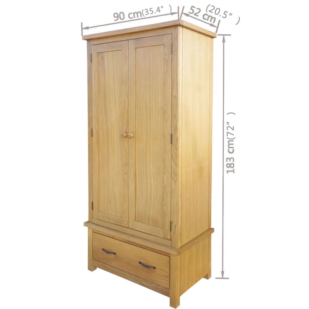 Vaatekaappi 1 vetolaatikolla 90x52x183 cm täystammi - Sisustajankoti.fi