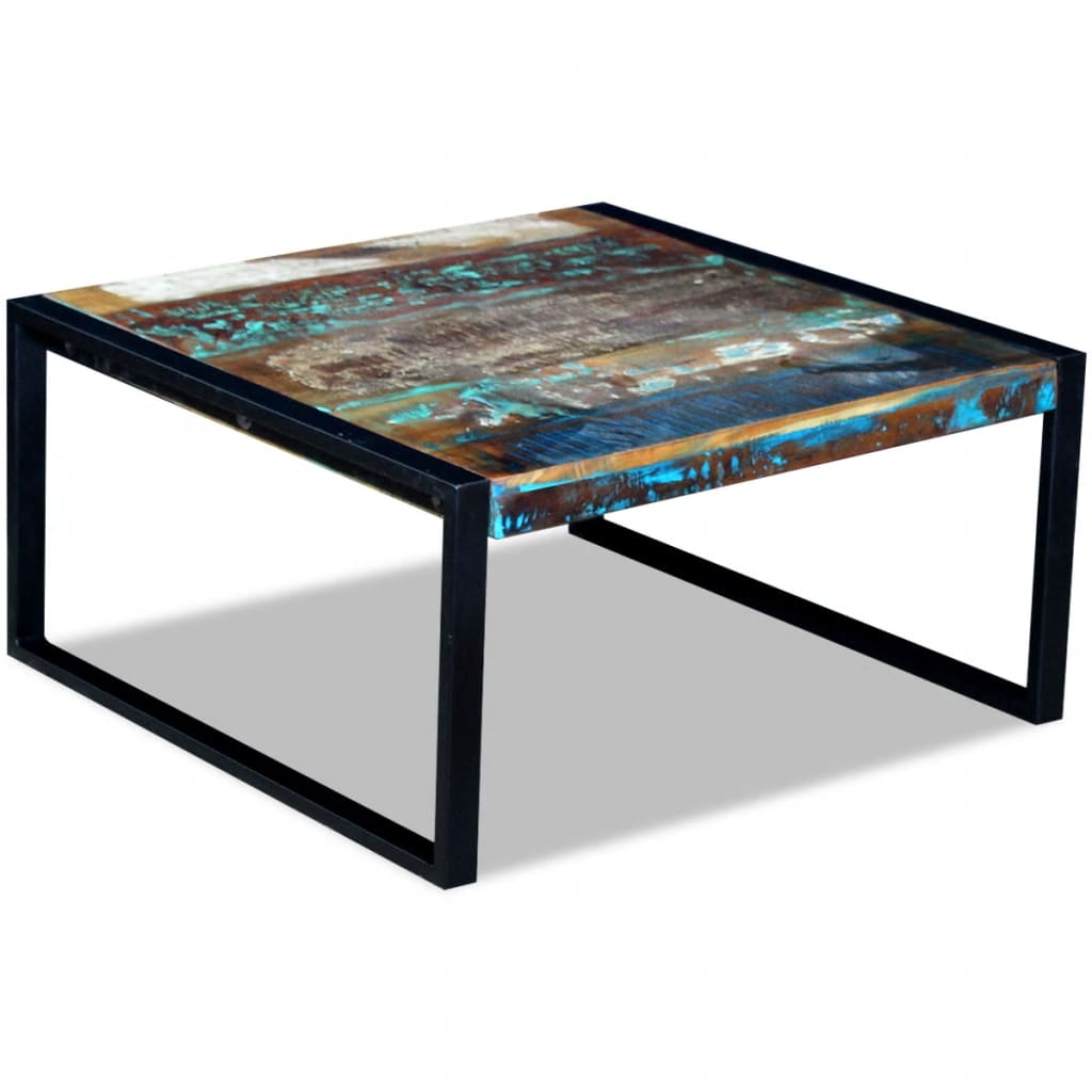 Sohvapöytä täysi kierrätyspuu 80x80x40 cm - Sisustajankoti.fi