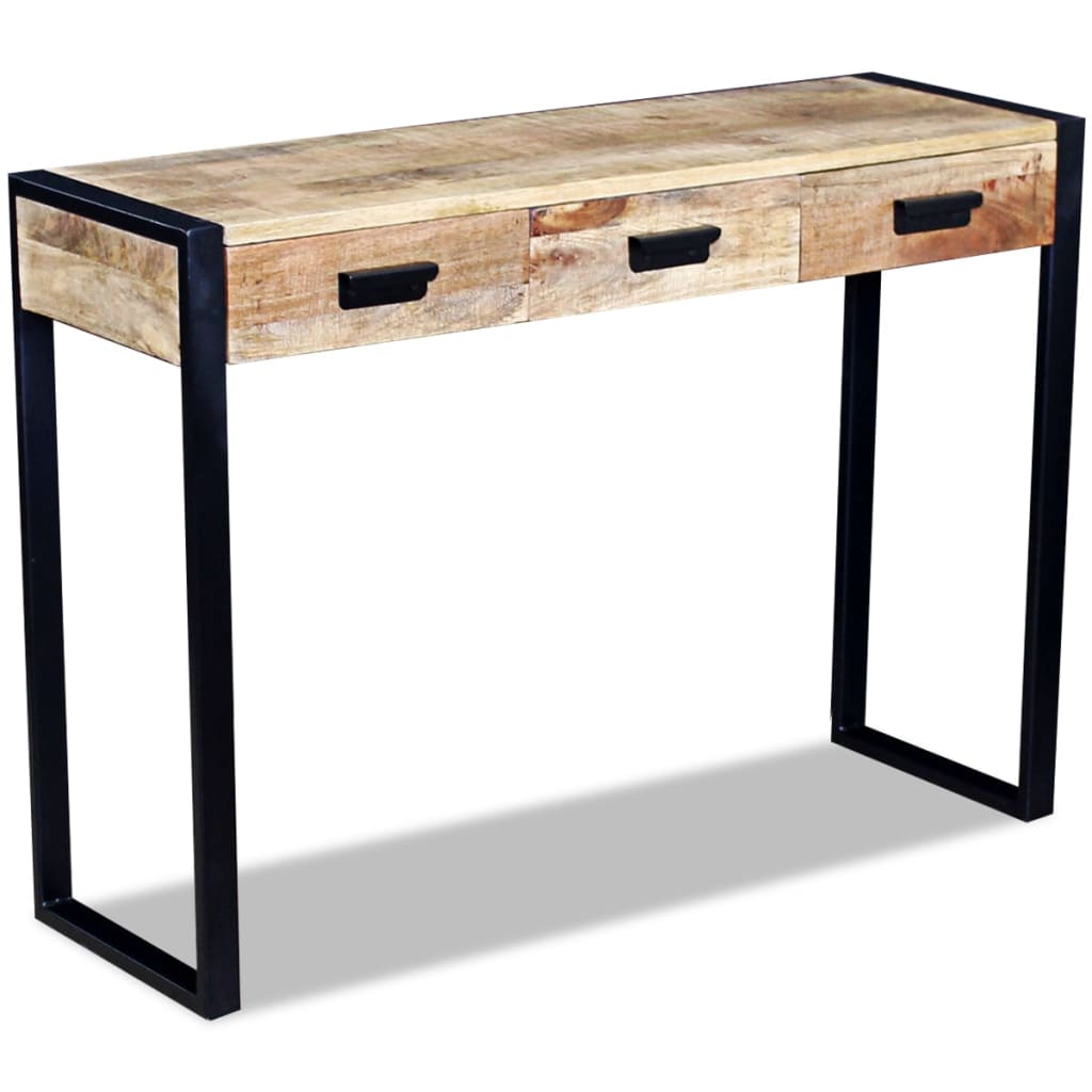 Sivupöytä 3 Lipastolla Kiinteä Mangopuu 110x35x78 cm - Sisustajankoti.fi