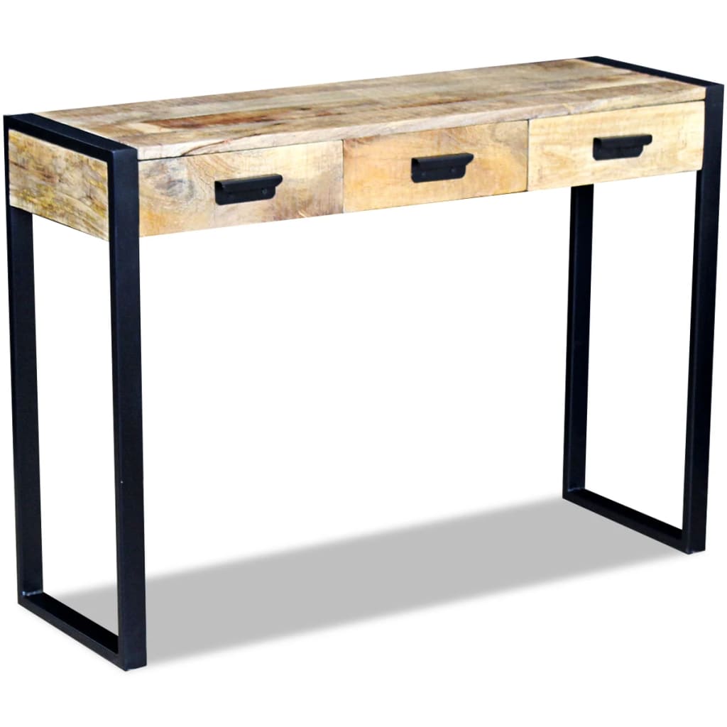 Sivupöytä 3 Lipastolla Kiinteä Mangopuu 110x35x78 cm - Sisustajankoti.fi