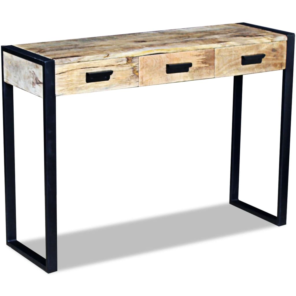 Sivupöytä 3 Lipastolla Kiinteä Mangopuu 110x35x78 cm - Sisustajankoti.fi