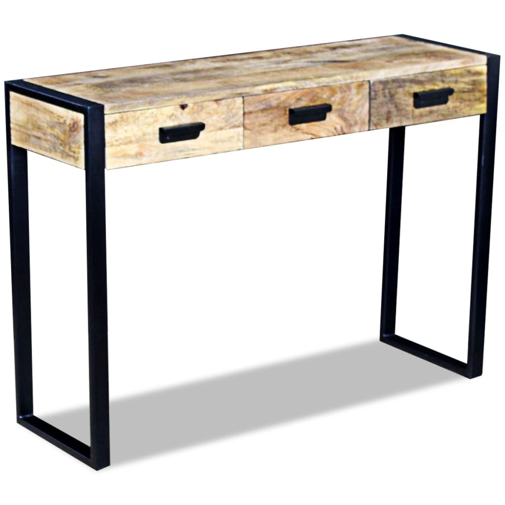 Sivupöytä 3 Lipastolla Kiinteä Mangopuu 110x35x78 cm - Sisustajankoti.fi
