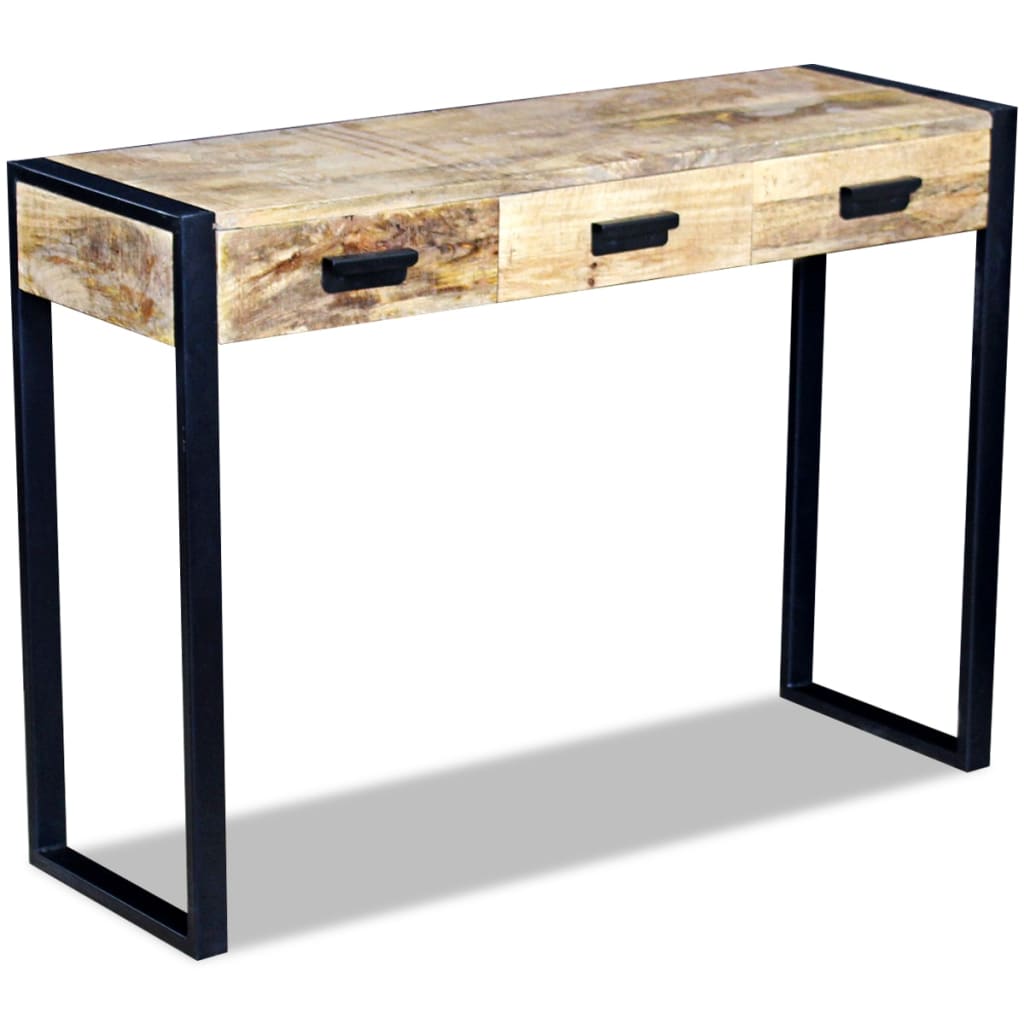 Sivupöytä 3 Lipastolla Kiinteä Mangopuu 110x35x78 cm - Sisustajankoti.fi