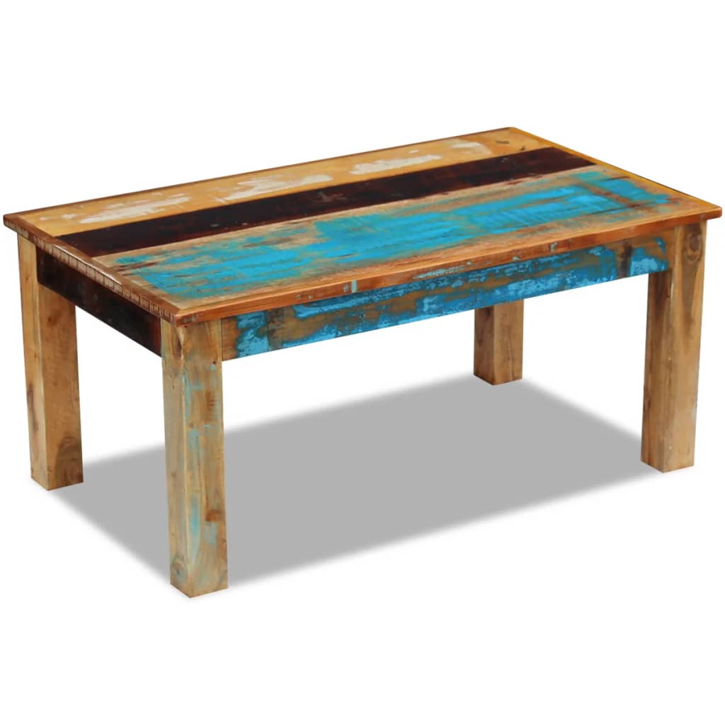 Kahvipöytä kierrätetty massiivipuu 100x60x45 cm - Sisustajankoti.fi