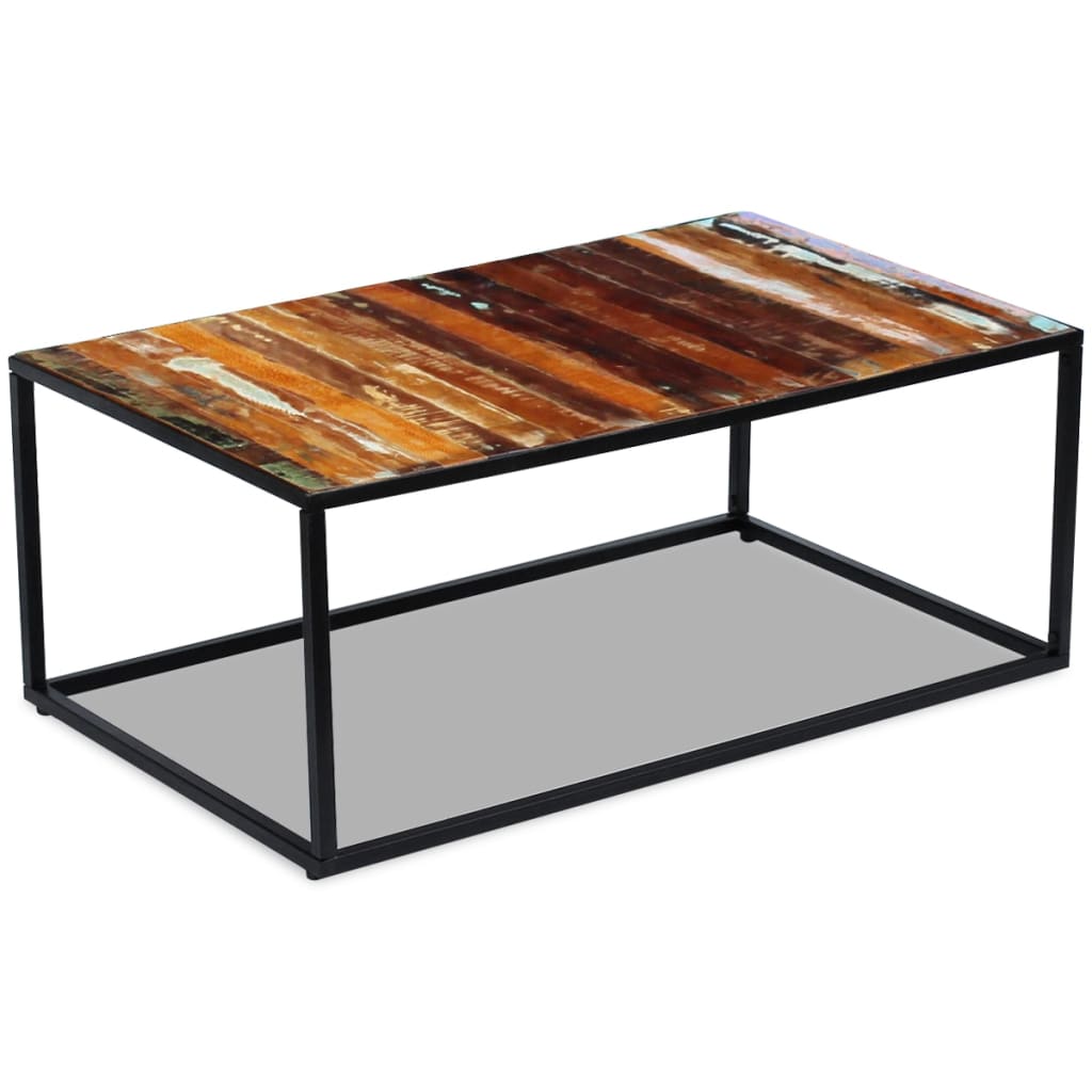 Sohvapöytä kierrätetty massiivipuu 100x60x40 cm - Sisustajankoti.fi